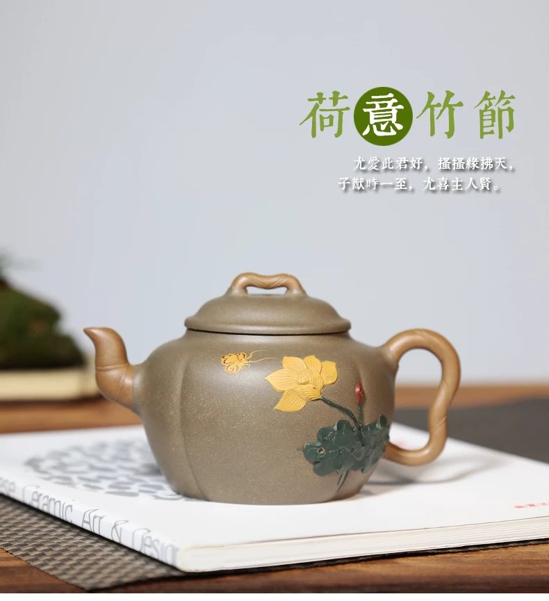 名称：宜兴名家全纯手工紫砂壶原矿青灰泥