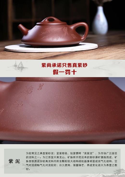 纳瓢壶紫砂壶茶壶纯全手工宜兴原矿紫泥石瓢泡茶壶茶具套装助工陈敏260ml 商品图3