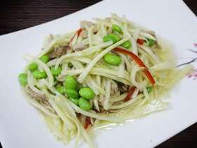 茭瓜毛豆肉丝
