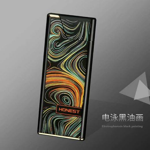 【创意款百诚超薄点烟器】新款彩绘防风充电打火机 商品图7