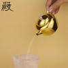 三江殿曼生小金壶  纯金泡茶沏茶壶 纯手工小壶翡翠壶把壶钮 曼生24k金 商品缩略图2