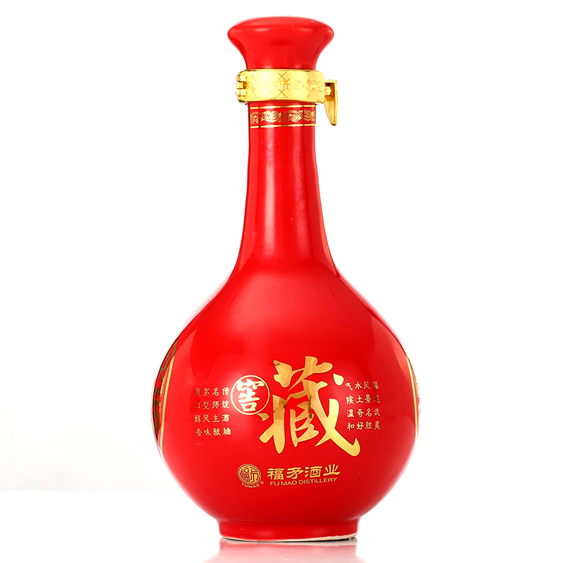 福矛窖酒 金砖版 53度酱香型 500ml 瓶装白酒 礼盒装商务送礼 金砖礼
