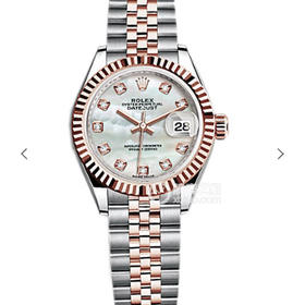 N劳力士女装日志型28㎜日志型。女装日志型的蚝式表壳是坚固优雅、完美比例的典范