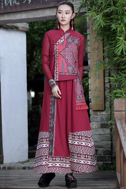 茶马古道系列—新新相夕盘扣马甲 商品图5