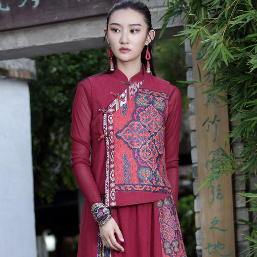 茶马古道系列—新新相夕盘扣马甲 商品图2