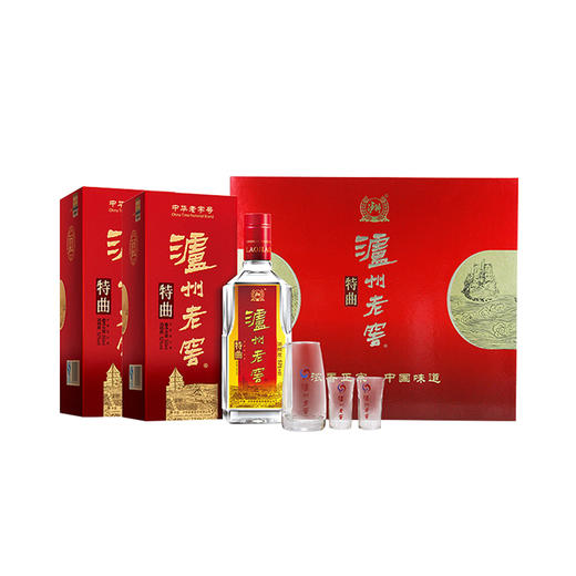 【特曲官旗】52度泸州老窖中华老字号特曲  500ml*2 礼盒装（第九代） 浓香型白酒 商品图1