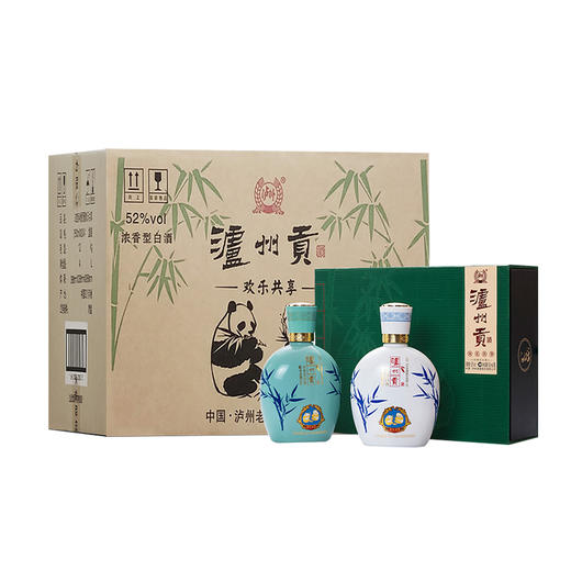 【泸州老窖酒名堂】52度泸州贡欢乐共享500ml*2*4 商品图2
