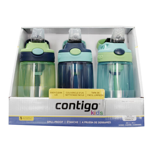 【海外直邮】Contigo/康迪克 儿童防漏运动水杯双阀门吸管杯 414ml 商品图0