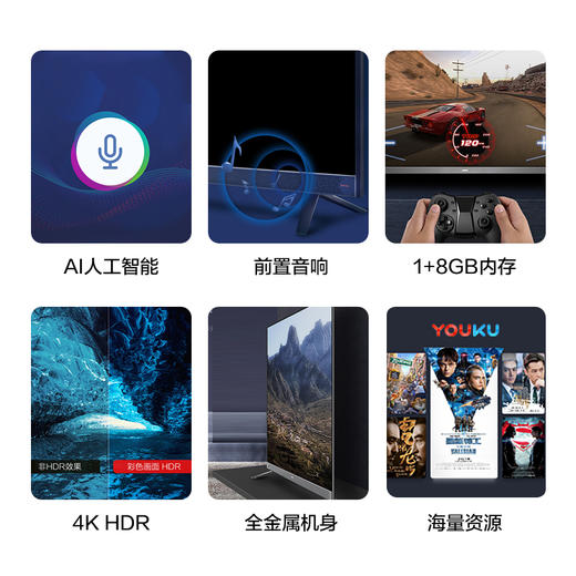 Konka/康佳 LED43X7 43英寸4K超高清智能平板网络液晶电视机 商品图2