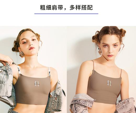 明星同款 百搭贴身 进口材质丨潮牌悦小心chic抹胸无钢圈带杯 商品图4