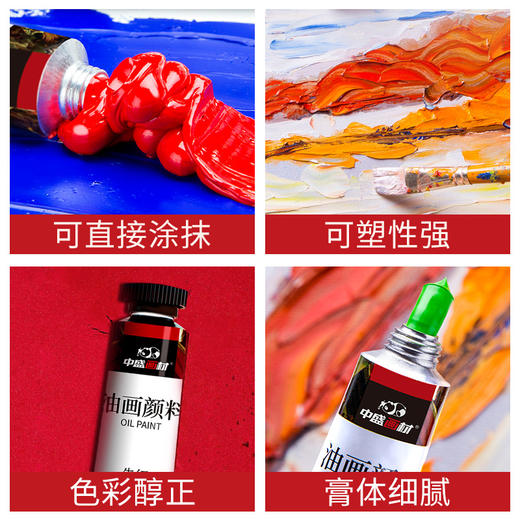 中盛画材 12色24色20ml油画颜料套装 非画不可 美术绘画工具套装初学者盒装 商品图2