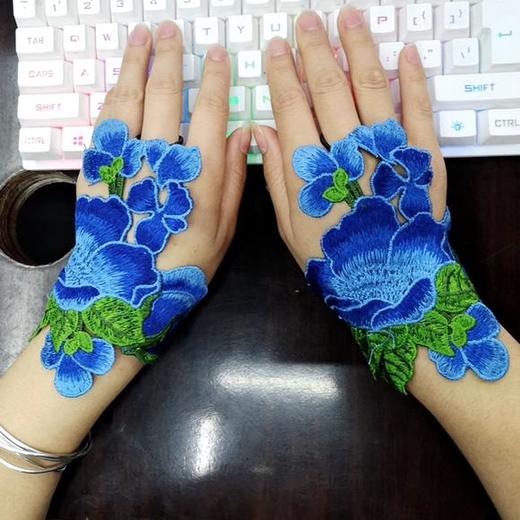 民族风镂空刺绣，布艺绣花手链手套QY-SL101 商品图3