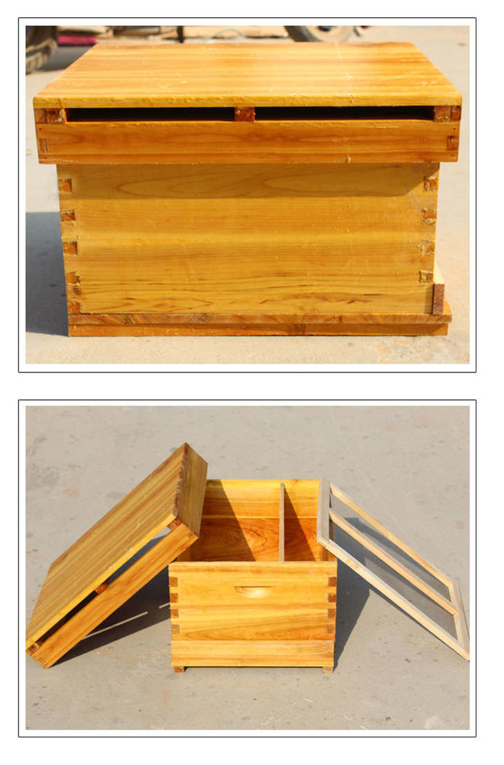 蜂箱十框杉木标准箱/高箱(中意蜂通用)
