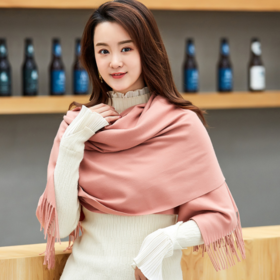 【围巾】*仿羊绒围巾女 时尚披肩 250g拉毛流苏围巾
