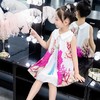 YZ-mww-19-G-6282夏季新款洋气水墨画雪纺连衣裙 商品缩略图3