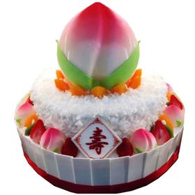 寿桃双层祝寿蛋糕（提前3小时预订）