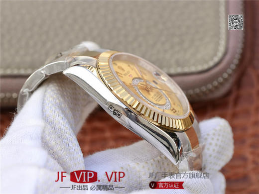 N劳力士蚝式恒动SKY-DWELLER 326939黑盘，和正品一样内圈24小时真功能，拧动外圈就能调，这款经典瞩目的腕表专为环球旅行人士而设计 商品图6