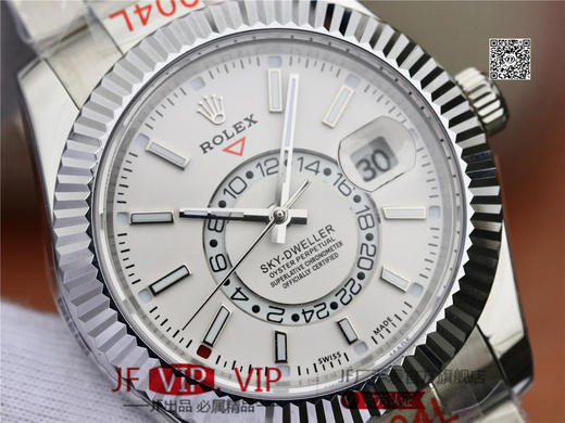 N劳力士蚝式恒动SKY-DWELLER 326939黑盘，和正品一样内圈24小时真功能，拧动外圈就能调，这款经典瞩目的腕表专为环球旅行人士而设计 商品图4