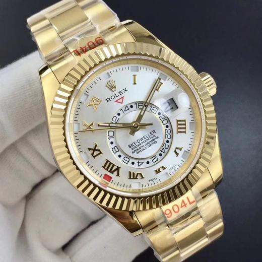 N劳力士蚝式恒动SKY-DWELLER m326935-0005，和正品一样内圈24小时真功能，拧动外圈就能调，这款经典瞩目的腕表专为环球 商品图8