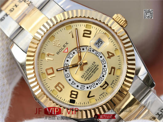 N劳力士蚝式恒动SKY-DWELLER 326939黑盘，和正品一样内圈24小时真功能，拧动外圈就能调，这款经典瞩目的腕表专为环球旅行人士而设计 商品图4