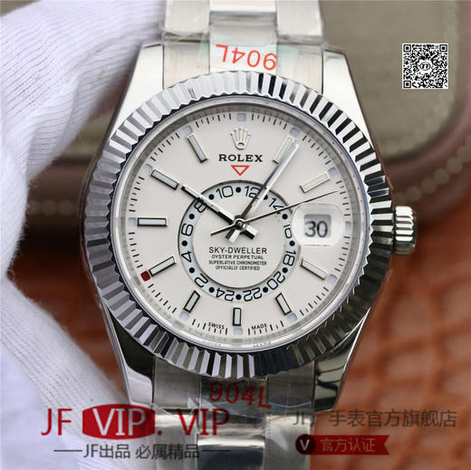 N劳力士蚝式恒动SKY-DWELLER 326939黑盘，和正品一样内圈24小时真功能，拧动外圈就能调，这款经典瞩目的腕表专为环球旅行人士而设计 商品图1