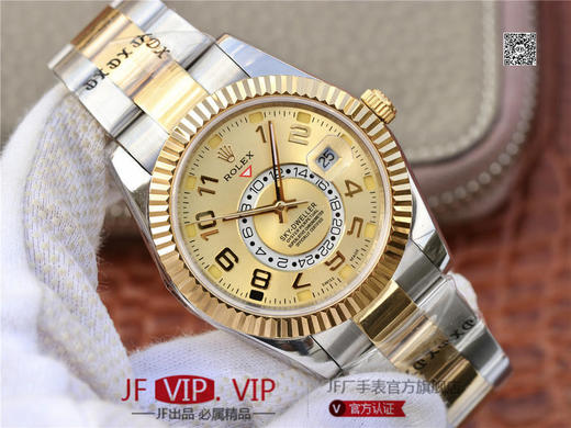 N劳力士蚝式恒动SKY-DWELLER 326939黑盘，和正品一样内圈24小时真功能，拧动外圈就能调，这款经典瞩目的腕表专为环球旅行人士而设计 商品图2