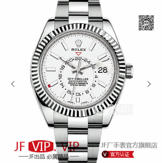 N劳力士蚝式恒动SKY-DWELLER 326939黑盘，和正品一样内圈24小时真功能，拧动外圈就能调，这款经典瞩目的腕表专为环球旅行人士而设计 商品图0