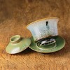 「颜色釉窑变手绘三才盖碗工夫茶杯」景德镇纯手工陶瓷三泡台茶杯 商品缩略图1