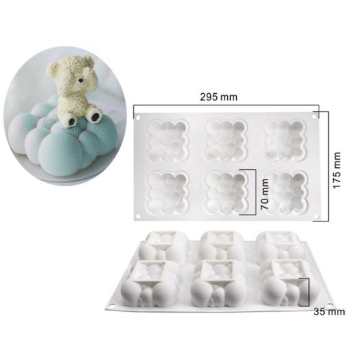 彩云6朵模具-可制作慕斯、巧克力创意，或者做各种冻类如牛肉冻、猪蹄冻、鱼冻蔬菜冻等，蒸鱼泥、鸡蓉也可以，效果非常出彩！ 商品图2