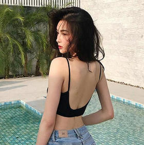 【转身也够美】大U美背 弹力螺纹 法式无痕内衣 无钢圈 防凸点 细肩带