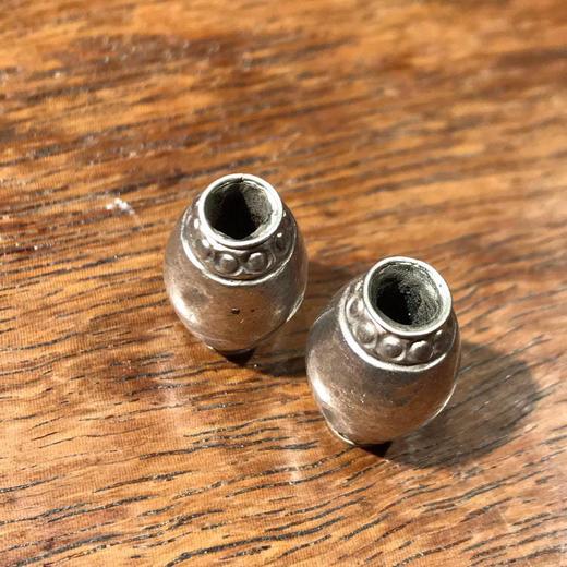 纯银鼓型珠两粒 顺丰包邮 商品图0