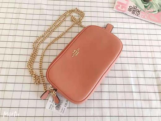 coach 西柚色双层斜挎链条包，19*12*4.5cm 商品图0