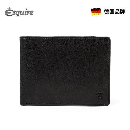 德国Esquire男士钱包短款真皮商务钱包横款信用卡皮夹229548-BL 商品图0
