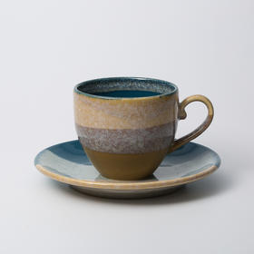 日本原产AITOGlaze works美浓烧陶瓷杯碟套装