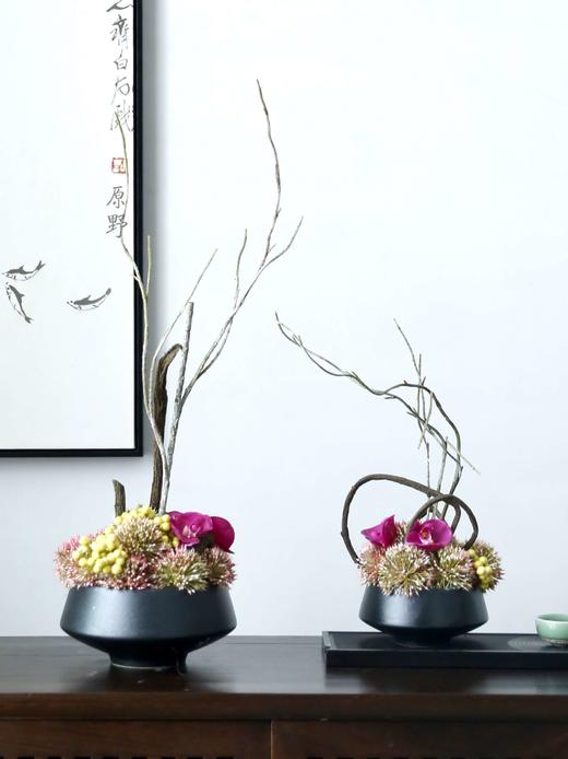 新中式禅意仿真花高档品质复古客厅摆件自然风梅花枯枝假花装饰花 商品图0