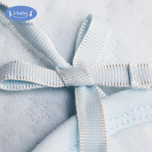i-baby素色提花美国棉花空气层婴儿套装宝宝内衣套装幼儿家居服 商品图2