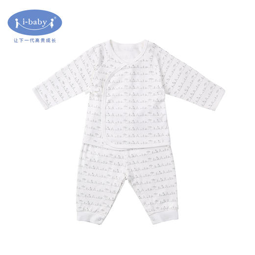 i-baby磨毛美国棉花婴儿内衣套装0-6个月宝宝家居服套装幼儿套装 商品图0