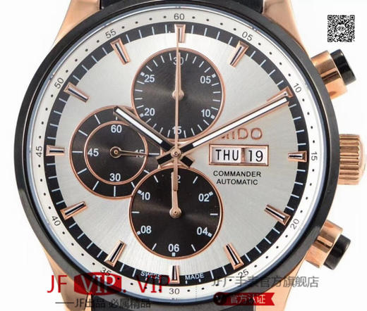 美度指挥官计时系列，搭载ETA7750多功能机芯，集星期，日历，计时功能。316精钢打造完美表身表带，蓝宝石镜面永不刮花，正品一比一复刻，尺寸44x14.5mm 商品图6