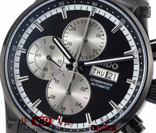 美度指挥官计时系列，搭载ETA7750多功能机芯，集星期，日历，计时功能。316精钢打造完美表身表带，蓝宝石镜面永不刮花，正品一比一复刻，尺寸44x14.5mm 商品图5