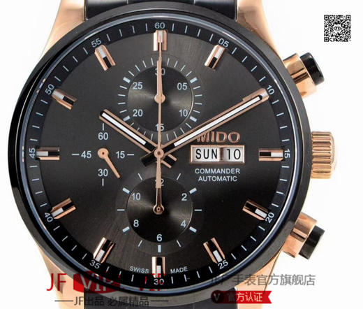 美度指挥官计时系列，搭载ETA7750多功能机芯，集星期，日历，计时功能。316精钢打造完美表身表带，蓝宝石镜面永不刮花，正品一比一复刻，尺寸44x14.5mm 商品图2