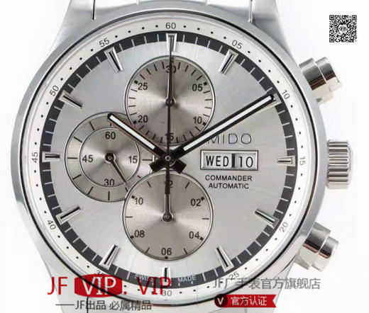 美度指挥官计时系列，搭载ETA7750多功能机芯，集星期，日历，计时功能。316精钢打造完美表身表带，蓝宝石镜面永不刮花，正品一比一复刻，尺寸44x14.5mm 商品图2