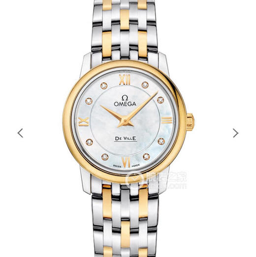 Vk欧米茄碟飞系列女款，工厂完美的诠释了雅致与华美 原版开模，历时1年半，表壳直径：27.4 。 商品图0