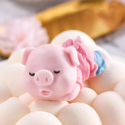 口水猪模具-可制作慕斯、巧克力创意，或者做各种冻类如牛肉冻、猪蹄冻、鱼冻蔬菜冻等，蒸鱼泥、鸡蓉也可以，效果非常出彩！ 商品图3