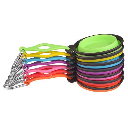 「宠物用品硅胶碗」带登山扣 便捷狗狗食具 折叠碗狗碗 商品图4