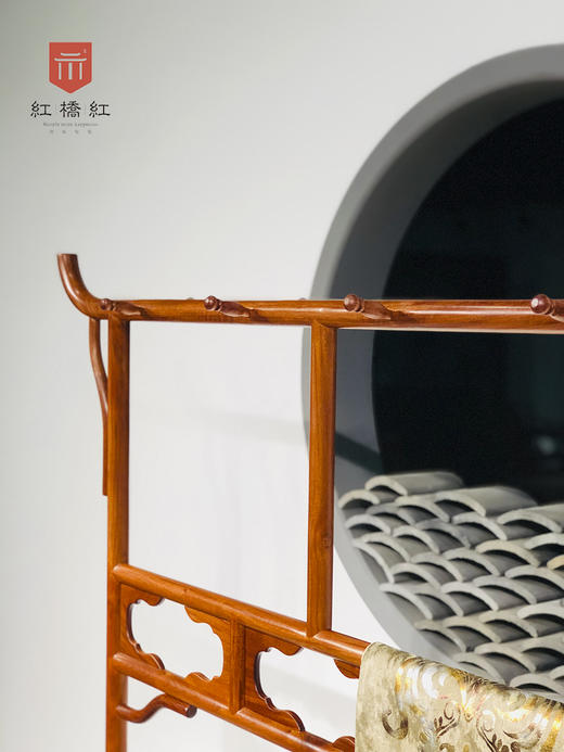红桥红  家具严选  缅甸花梨(大果紫檀）  【空灵衣帽架】 商品图5