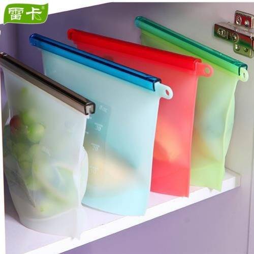 食品级硅胶保鲜袋 食品保鲜袋家用果蔬冰箱冷藏密封袋 商品图8