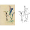 胡也佛工笔传统仕女人物白描底稿《易安清吟》-斗方小品册页-多种白描尺寸可选-HY15 商品缩略图0