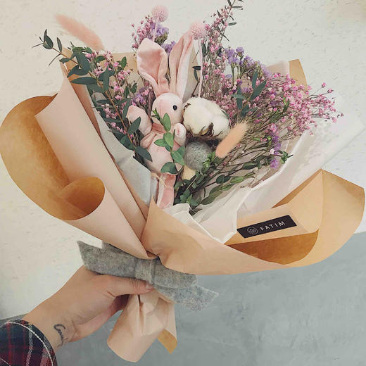 许愿兔干花束 商品图3