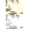 胡也佛工笔仕女白描底稿-斗方小品册页-HY17 商品缩略图0