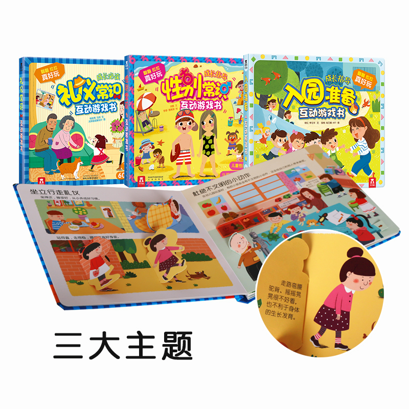 （社群）入园准备+礼仪常识+性别常识 互动游戏书